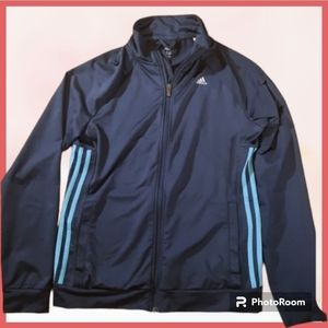 Adidas Climalite Full Zip navy track sweater jacket women size S (8/10)